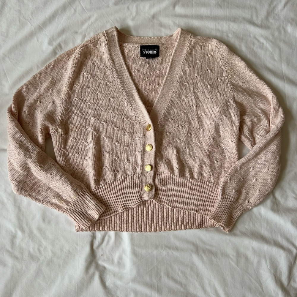 Designers Originals Blush Pink V-Neck Button Cardigan